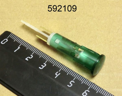 Лампа сигнальная зеленая D=10MM 240VAC COMELUX