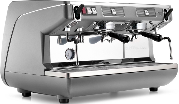 Кофемашина рожковая полуавтоматическая NUOVA SIMONELLI APPIA LIFE 2GR S 220V METALLIC GREY+HIGH GROUPS+ECONOMIZER