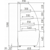 Витрина нейтральная напольная ПОЛЮС K70 N 1,3-1 LIGHT 0012-0109 (Нейтральная 1,3 CARBOMA)
